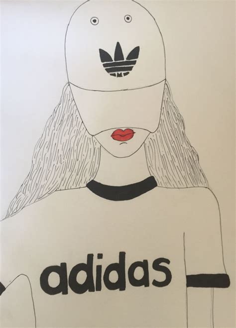 meisje met adidas tekenen|11 ideeën over Adidas Drawing Girls .